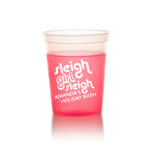 Our Sleigh Girl Sleigh Cup is good for use in Christmas, Words, Holiday themed parties and can't be beat. Showcase your style in every detail of your party's theme!