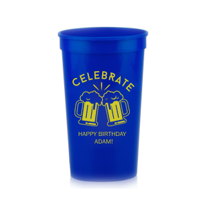 Our Celebrate Beer Mug Cup is good for use in Birthday, Drinking themed parties and can be personalized to match your party's exact theme and tempo.