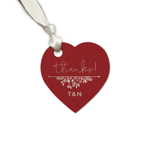 Add heartfelt charm to your favors and gifts with the custom heart-shaped Garden Flourish Gift Tags. Perfect for use in Wedding, Love and Garden themed parties.