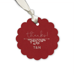 Add heartfelt charm to your favors and gifts with the custom heart-shaped Garden Flourish Gift Tags. Perfect for use in Wedding, Love and Garden themed parties.