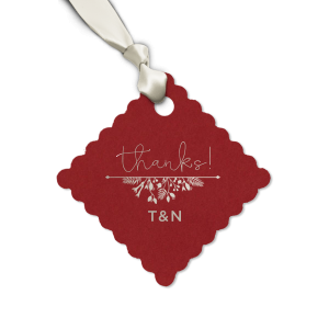 Add heartfelt charm to your favors and gifts with the custom heart-shaped Garden Flourish Gift Tags. Perfect for use in Wedding, Love and Garden themed parties.