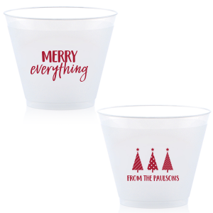 The Merry Everything Holiday Cup is good for use in Christmas themed parties and can't be beat. Showcase your style in every detail of your party's theme!