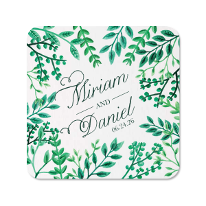Lush Greenery Custom Photo Coaster