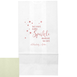 The ever-popular Ivory Goodie Bag with Shiny Rose Quartz Foil has a Starry Night graphic and is good for use in Birthday, Celebration and Stars themed parties and can't be beat. Showcase your style in every detail of your party's theme!