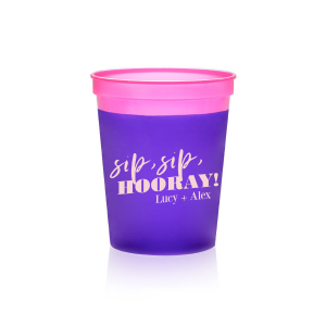 Our Sip, Sip, Hooray! Block Font Cup will look fabulous with your unique touch. Your guests will agree!