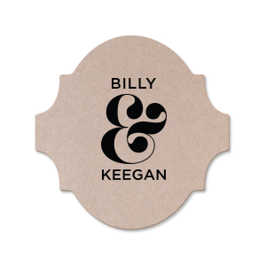 Our custom White Square Coaster with Matte Black Foil can be customized to complement every last detail of your party.