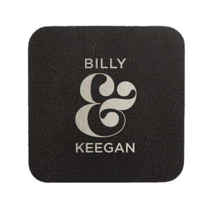 Our custom White Square Coaster with Matte Black Foil can be customized to complement every last detail of your party.