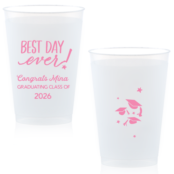 50 Best Grad Day Ever Cup - Personalized 12-oz. Frosted Cup (Ink)