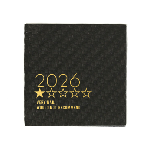 Personalized Black Cocktail Napkin with Shiny 18 Kt Gold Foil can't be beat. Showcase your style in every detail of your party's theme!