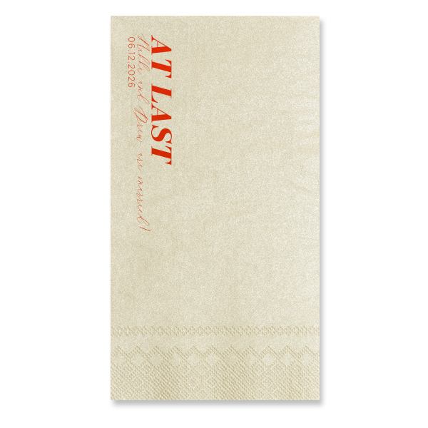 ForYourParty's elegant Ivory Scallop Luncheon Napkin with Shiny Poppy Foil couldn't be more perfect. It's time to show off your impeccable taste.