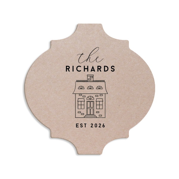 ForYourParty's personalized White Square Coaster with Satin French Blue Foil has a Single House Outline graphic and is good for use in Home themed parties and can't be beat. Showcase your style in every detail of your party's theme!