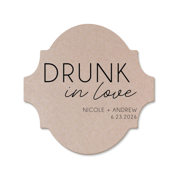 Personalized White Round Coaster with Shiny Fuchsia Foil will impress guests like no other. Make this party unforgettable.