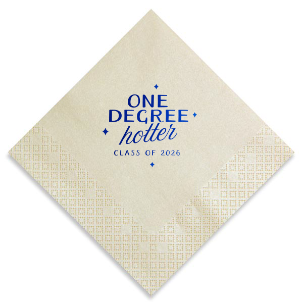 ForYourParty's chic Dark Navy Cocktail Napkin with Matte White Foil has a Sparkles 4 graphic and is good for use in Wedding themed parties and will look fabulous with your unique touch. Your guests will agree!