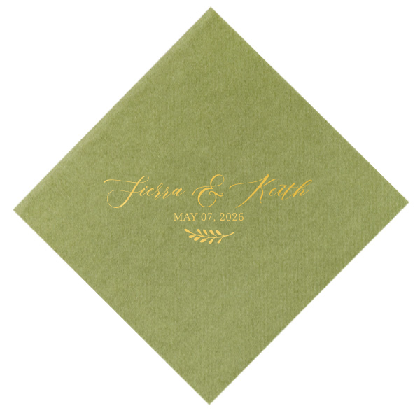 The Contemporary Classic Names Napkin features flowing script of the couple’s names and event date paired with a subtle botanical accent for a soft, romantic finish. Add it to your tabling to elevate details and impress guests effortlessly. Excellent for weddings or elegant bridal celebrations!