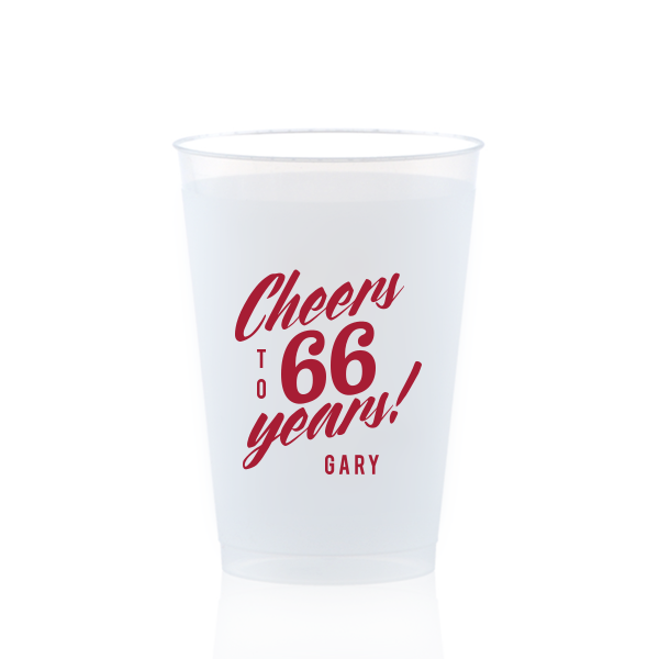 50 Vintage Cheers To Years Cup - Personalized Birthday 12-oz. Frosted Cup (Ink)