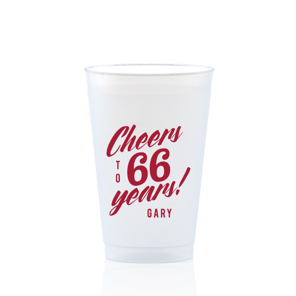 50 Vintage Cheers To Years Cup - Personalized Birthday 14-oz. Frosted Cup (Ink)