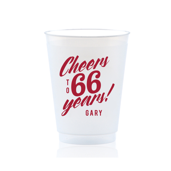 50 Vintage Cheers To Years Cup - Personalized Birthday 16-oz. Frosted Cup (Ink)