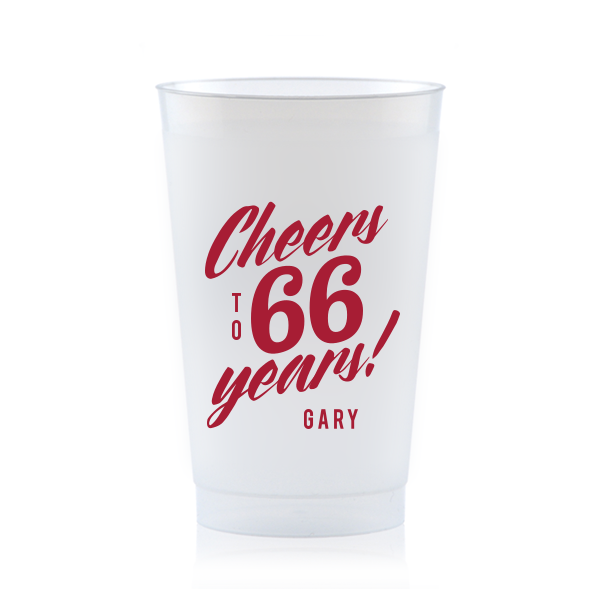 50 Vintage Cheers To Years Cup - Personalized Birthday 24-oz. Frosted Cup (Ink)