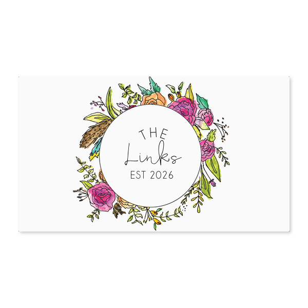 Personalized White Small Round Label with Matte Black Ink Digital Print Colors and Matte Blush Ink Digital Print Colors will give your party the personalized touch every host desires.
