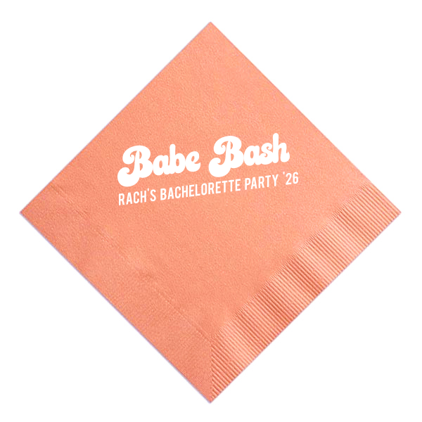 ForYourParty's personalized Coral Cocktail Napkin with Shiny 18 Kt Gold Foil couldn't be more perfect. It's time to show off your impeccable taste.