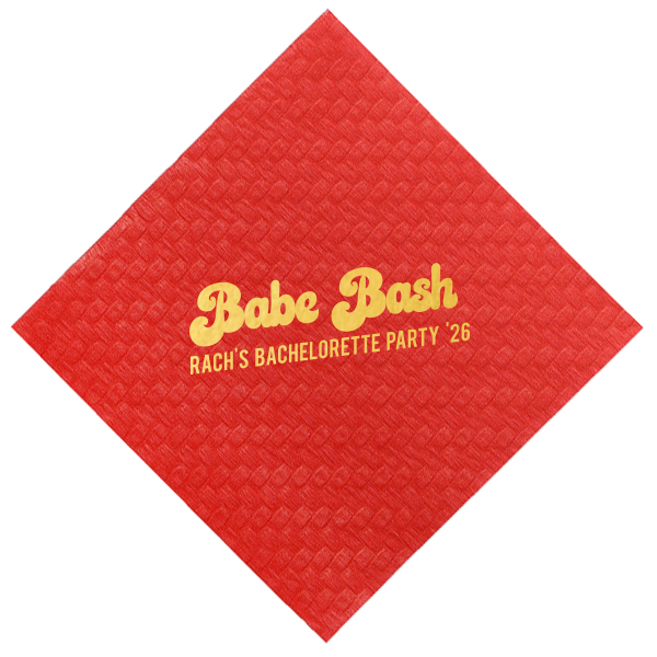 ForYourParty's personalized Coral Cocktail Napkin with Shiny 18 Kt Gold Foil couldn't be more perfect. It's time to show off your impeccable taste.