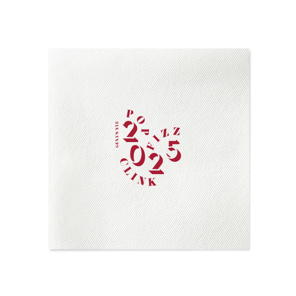 50 Modern New Year's Eve Napkin - Personalized Extra-Large Dinner Napkin (Foil)
