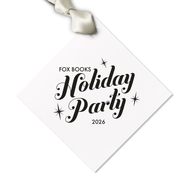 Our beautiful custom Glitter Cherry Red Diamond Gift Tag with Matte White Foil can be customized to complement every last detail of your party.