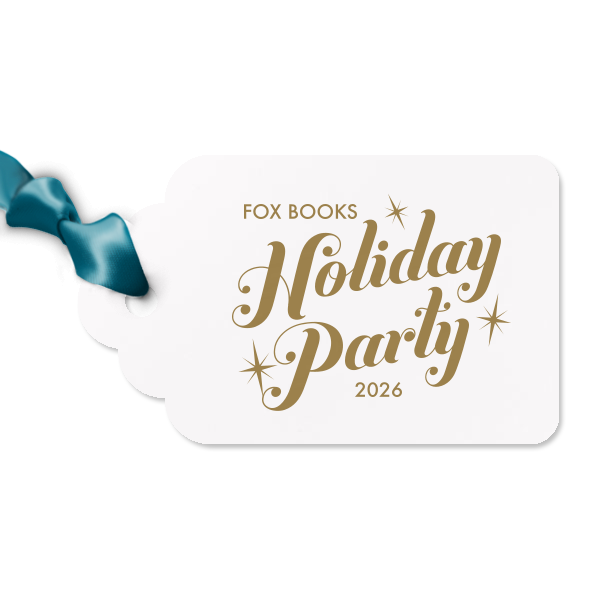 Our beautiful custom Glitter Cherry Red Diamond Gift Tag with Matte White Foil can be customized to complement every last detail of your party.