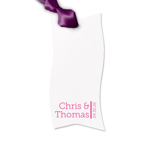 Our custom Metallic Sterling Silver Matte Rectangle Gift Tag with Satin Teal / Peacock Foil are a must-have for your next event—whatever the celebration!