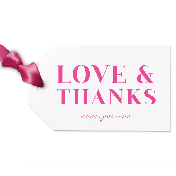 Love & Thanks Gift Tag