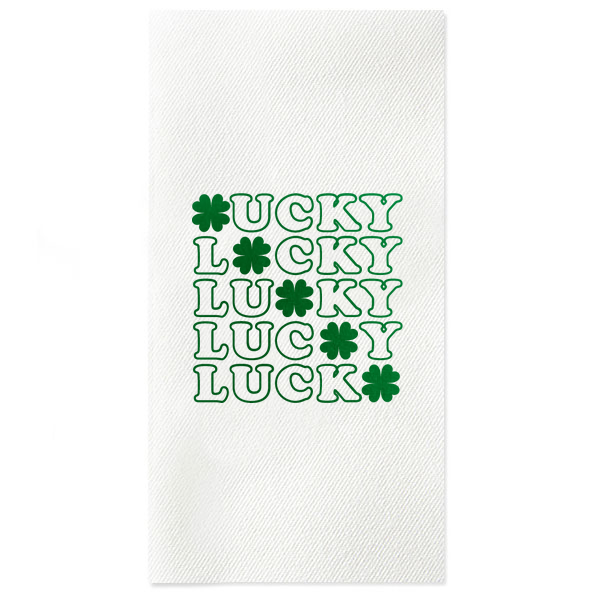 50 St. Patrick's Day Lucky Napkin - Personalized Paper Guest Towel (Foil)