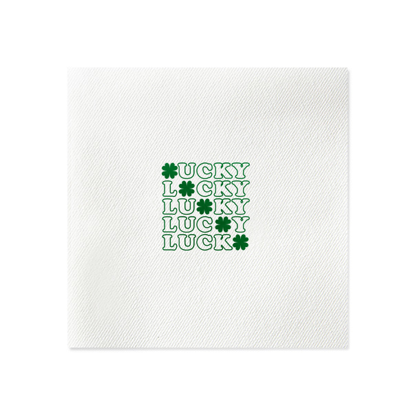 50 St. Patrick's Day Lucky Napkin - Personalized Extra-Large Dinner Napkin (Foil)
