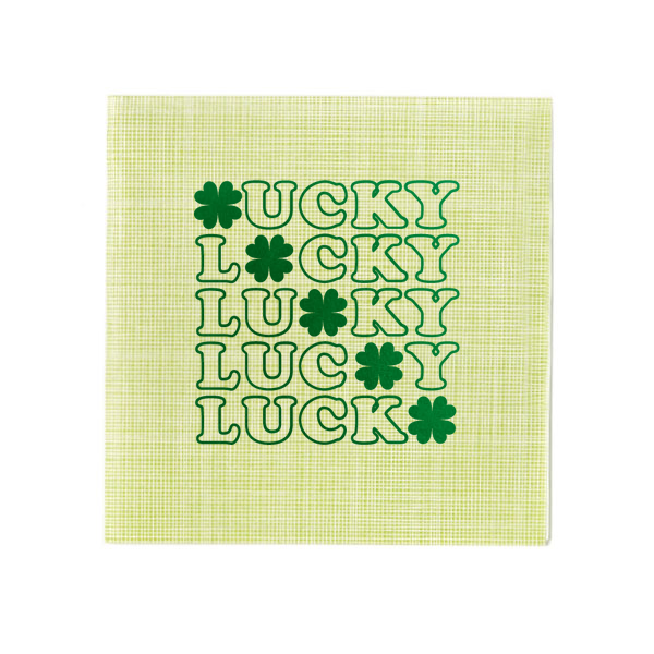 50 St. Patrick's Day Lucky Napkin - Personalized Cocktail Napkin (Foil)