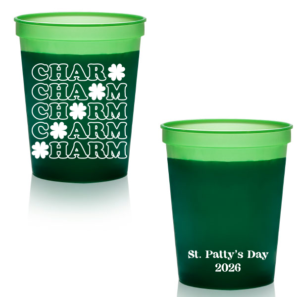 50 St. Patrick's Day Charm Clover Cup - Personalized 16-oz. Color Changing Cup (Ink)