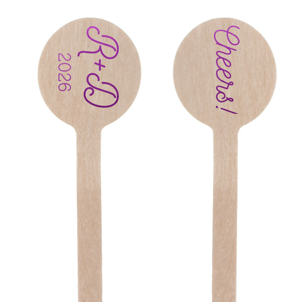 Add a touch of personalized charm to your wedding celebration with the Wedding Cheers! Initials Stir Stick. With a flourish of "Cheers!" and the couple’s initials, this design elegantly marks the occasion. Stir up some fun and toast to love!