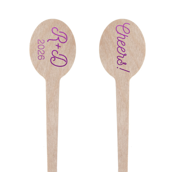 Add a touch of personalized charm to your wedding celebration with the Wedding Cheers! Initials Stir Stick. With a flourish of "Cheers!" and the couple’s initials, this design elegantly marks the occasion. Stir up some fun and toast to love!