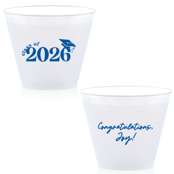 Get this amazing Graduation Day Class Frost Flex Cup designed just for your Graduation party. Party in style, let the others complement you!