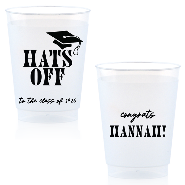 Meet this NEW NEW Hats Off To The Class Graduation Frost Cup! It will be the perfect fit on your graduation party and your guests will give you compliments like never before! Try it! 