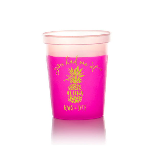 50 You Had Me At Aloha Cup - Personalized Engagement 16-oz. Color Changing Cup (Ink)