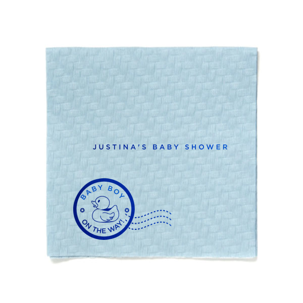 50 Baby On The Way Baby Shower Napkin - Personalized Baby Shower Cocktail Napkin (Foil)
