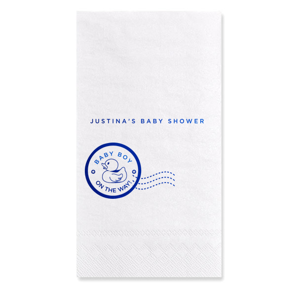 50 Baby On The Way Baby Shower Napkin - Personalized Baby Shower Guest Hand Towel (Foil)