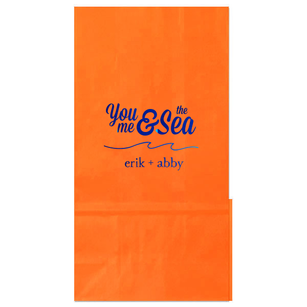 25 You, Me & The Sea Bag - Personalized Wedding Gloss Goodie Bag (Foil)