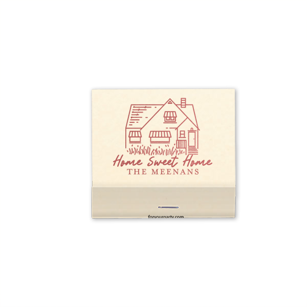 25 Home Sweet Home Matches - Personalized 30-Strike Matchbook (Foil)
