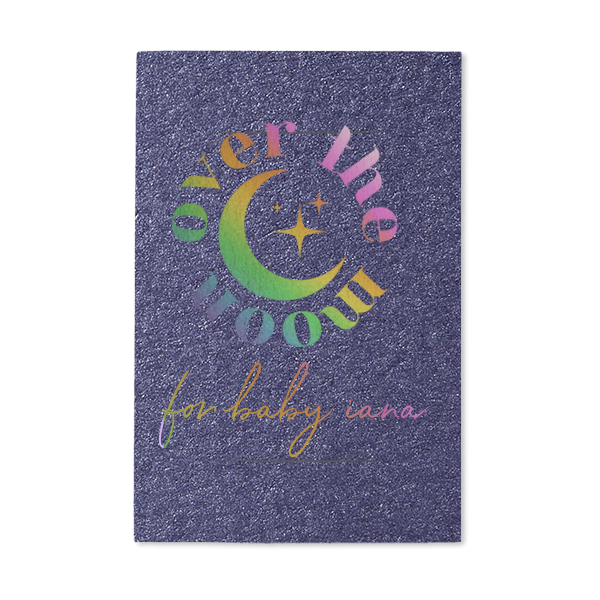 50 Over the Moon Baby Shower Favor - Personalized Small Sparkler Sleeve (Foil)