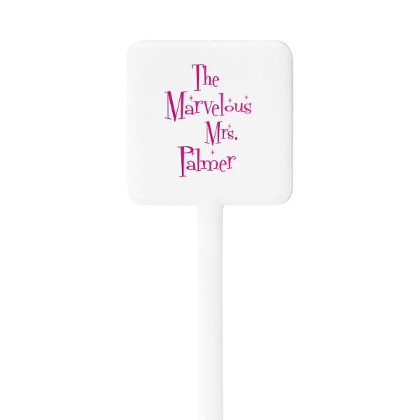 Add a retro touch to your birthday party or bachelorette party with The Marvelous Mrs. stir stick! It will add personality to your barcart or signature dish.