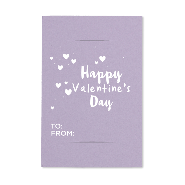 50 Love Hearts Happy Valentine's Day - Personalized Small Sparkler Sleeve (Foil)
