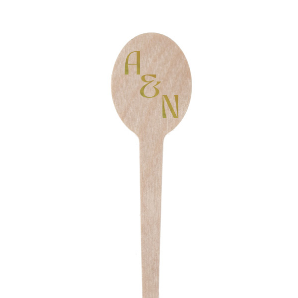 The Sweethearts Initials Stir Stick offers a touch of romance to your beverages with your and your partner's initials intricately entwined in a contemporary script that exudes sophistication and modern elegance. This bespoke stirrer is the perfect accompaniment to any couple's drink, making it an essential detail for romantic dinners or wedding toasts. It's an excellent choice for adding a personalized twist to your celebratory sips.