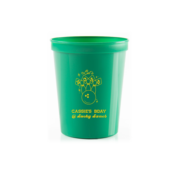 Bowling Birthday Let's Roll Cup