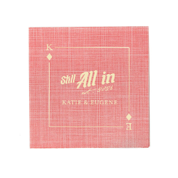 50 Diamonds Playing Card Still All In Napkin - Personalized Cocktail Napkin (Foil)