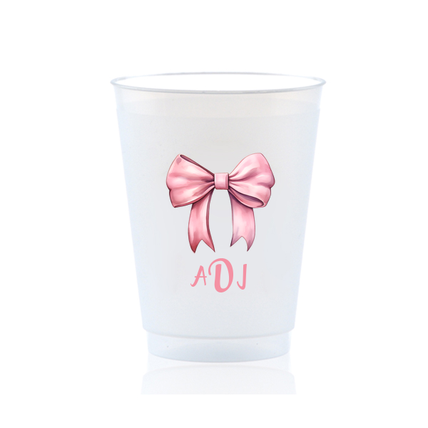 Illustrated Bow Monogram Cup